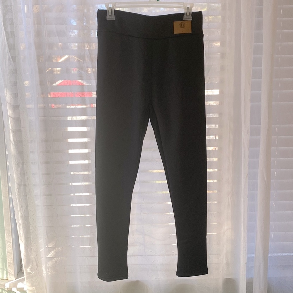 Cozy Fleece Lined Leggings Autumn Winter Warm Thermal Stretchy High Waist Pants